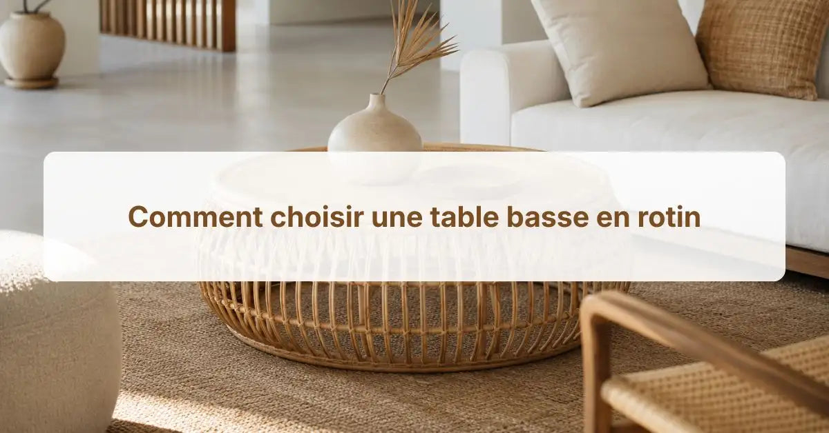 Comment Choisir Une Table Basse En Rotin