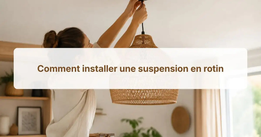 Comment installer une suspension en rotin