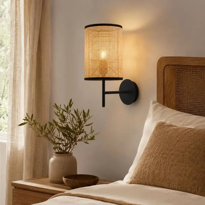 Applique Murale Rotin Chambre - 26 x 36 cm