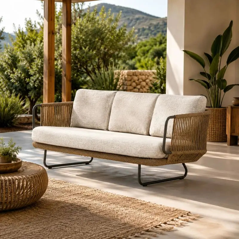 Canapé pour Terrasse en Rotin