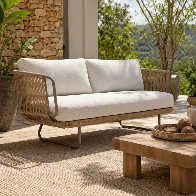 Canapé pour Terrasse en Rotin