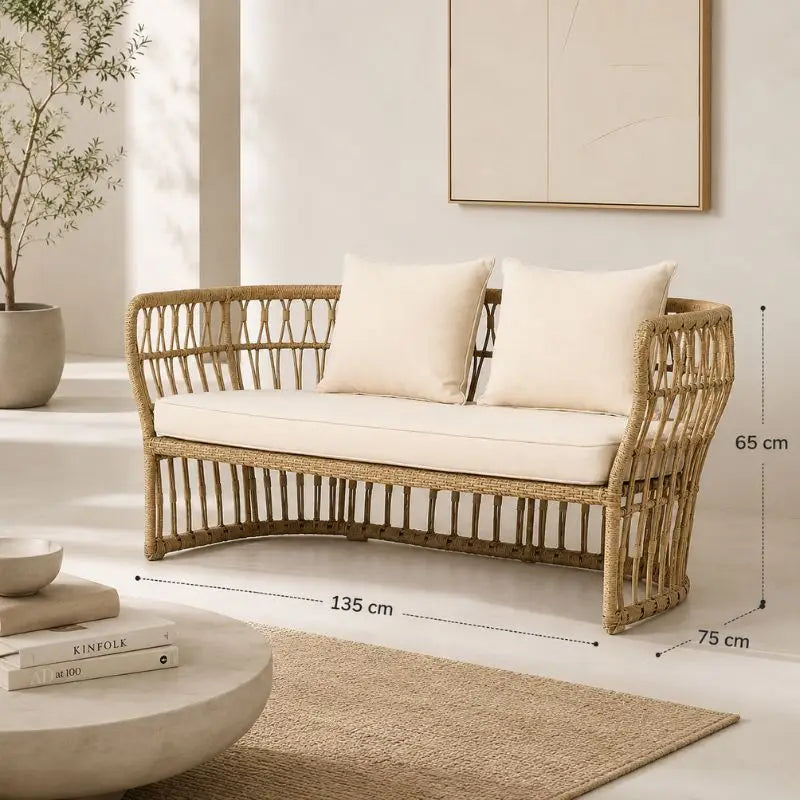 Rattan-Sofa für den Außenbereich