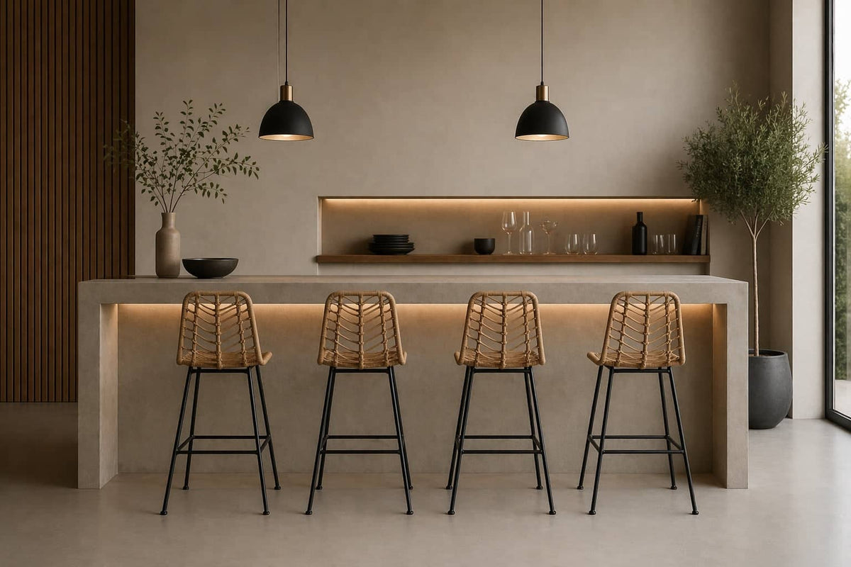 Chaise de Bar en Rotin