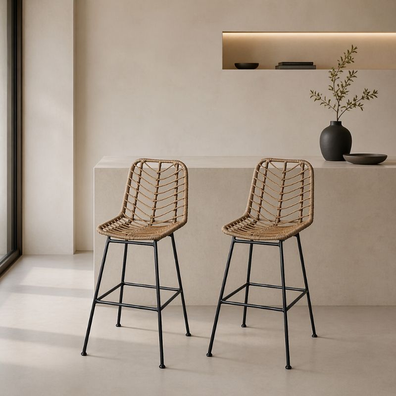 Chaise de Bar en Rotin