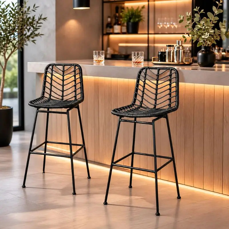 Chaise de Bar en Rotin