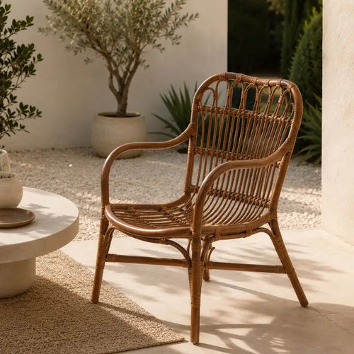 Chaise de Jardin en Rotin - 59 x 56 x 40 cm