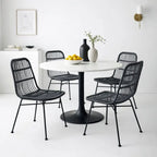 Chaise en Rotin avec Cadre en Métal