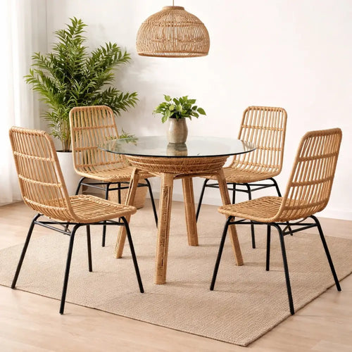 Chaise en Rotin - Beige clair