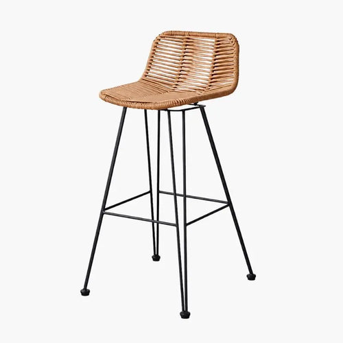 Chaise Haute en Rotin - 48 × 54 × 95 cm