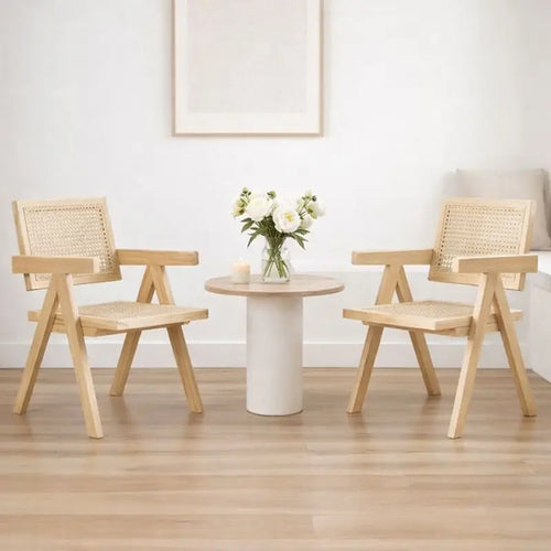 Chaise Rotin avec Accoudoirs