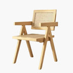 Chaise Rotin avec Accoudoirs - Beige