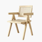 Chaise Rotin avec Accoudoirs - Beige clair