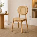 Chaise Rotin Bois - Beige