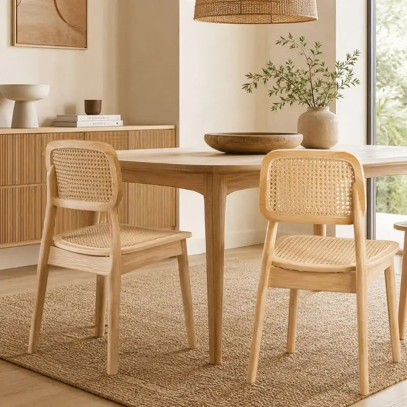 Chaise Rotin et Bois