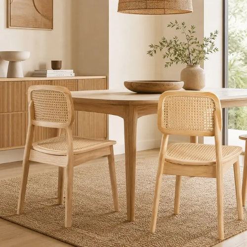 Chaise Rotin et Bois