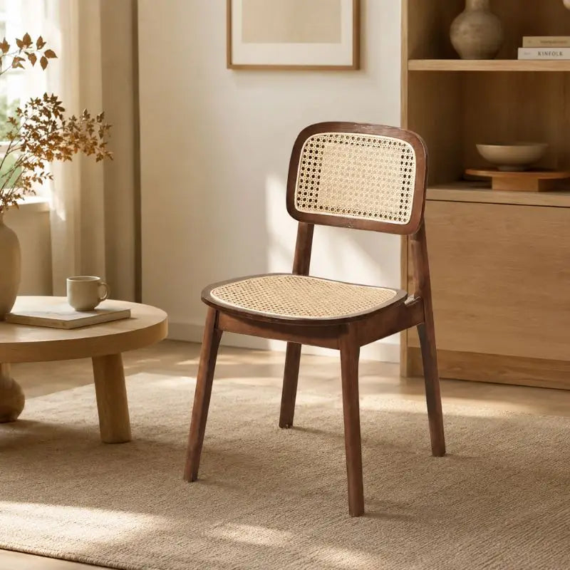 Chaise Rotin et Bois