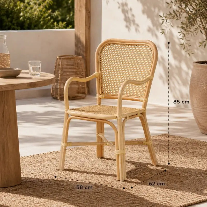 Chaise Rotin Exterieur - 58 × 62 × 85 cm