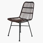 Chaise Rotin pour Salle à Manger - Marron