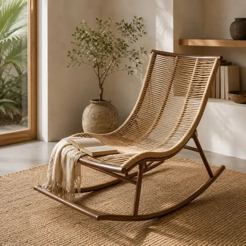 Fauteuil Bascule Rotin