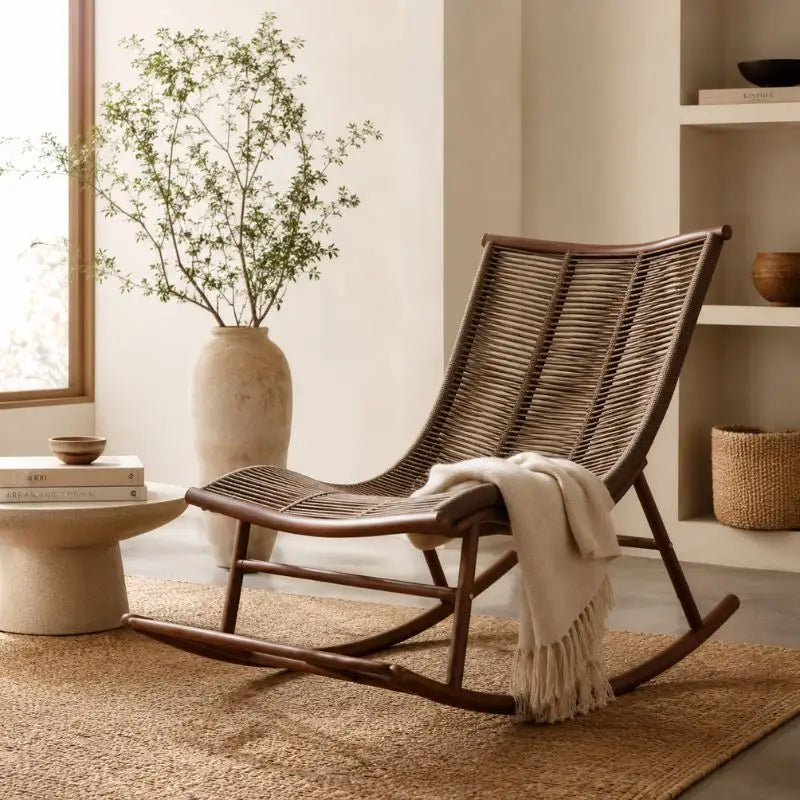 Fauteuil Bascule Rotin