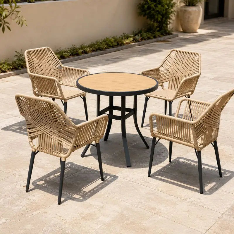 Fauteuil de Jardin en Rotin - 63 x 62 x 80 cm