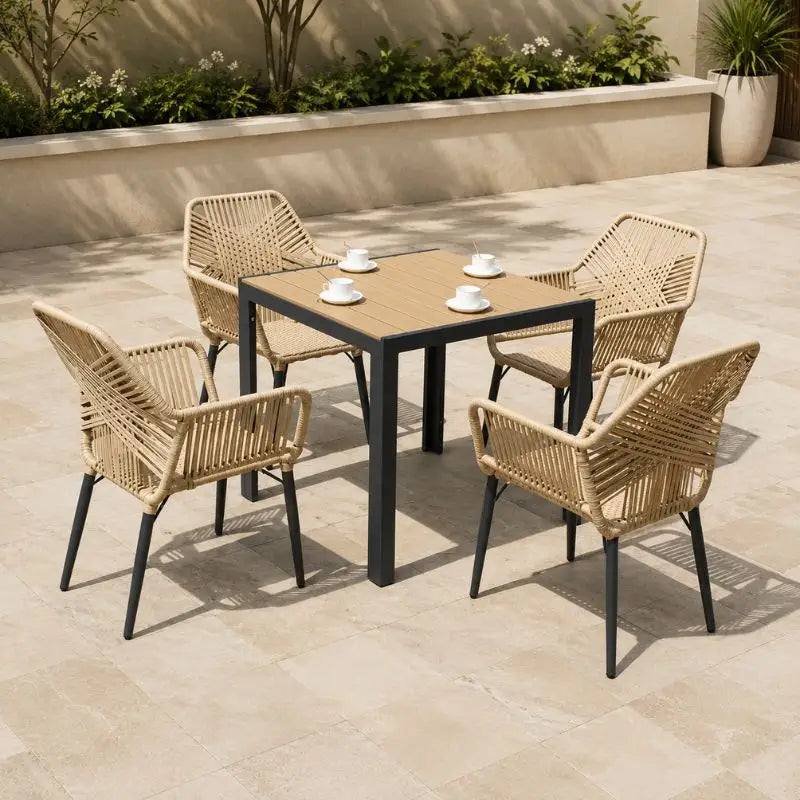 Fauteuil de Jardin en Rotin - 63 x 62 x 80 cm