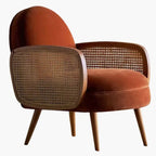 Fauteuil de Salon en Rotin - Rouge