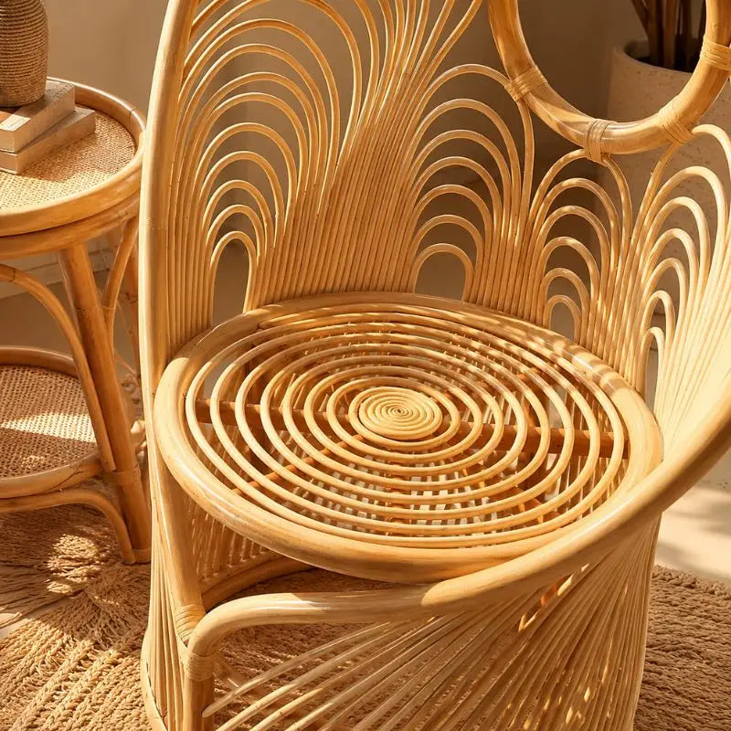 Fauteuil en Rotin Design - 83 x 59.5 x 140 cm