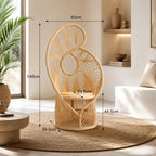 Fauteuil en Rotin Design - 83 x 59.5 x 140 cm