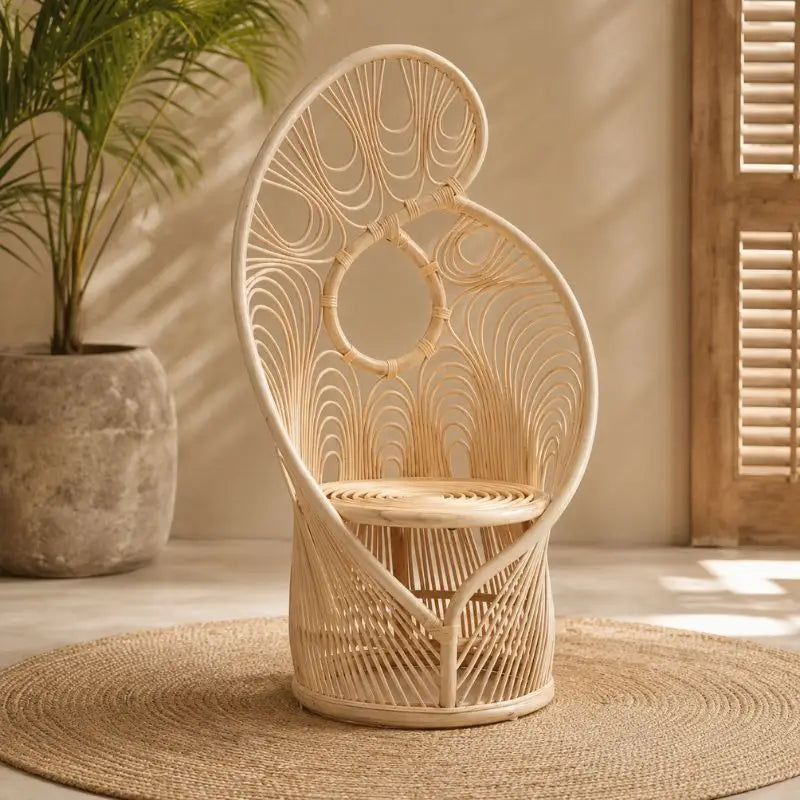 Fauteuil en Rotin Design - 83 x 59.5 x 140 cm