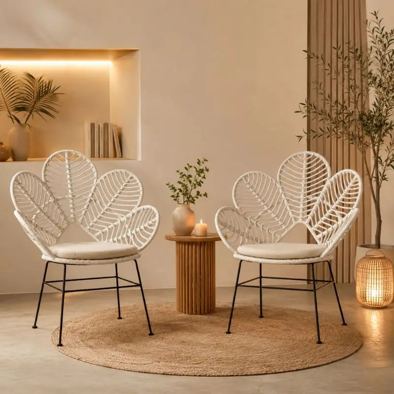 Fauteuil en Rotin Fleur