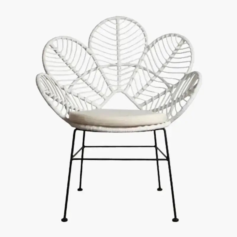 Fauteuil en Rotin en Forme de Fleur