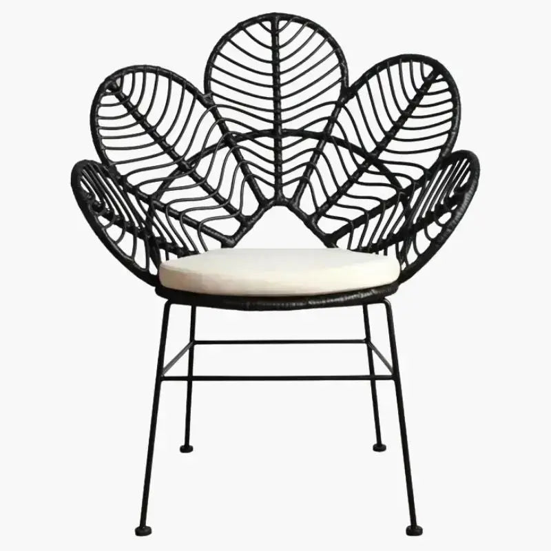 Fauteuil en Rotin en Forme de Fleur