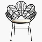 Fauteuil en Rotin en Forme de Fleur