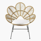 Fauteuil en Rotin en Forme de Fleur