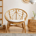 Fauteuil en Rotin Intérieur - 90 x 87 x 85 cm