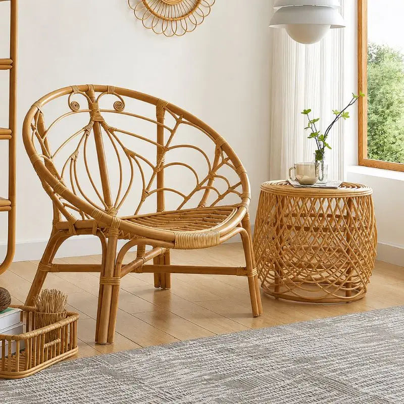 Fauteuil en Rotin Intérieur - 90 x 87 x 85 cm