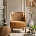 Fauteuil en Rotin pour Salon - 69 x 62 x 45 cm