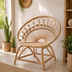 Fauteuil en Rotin Rond