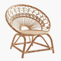 Fauteuil en Rotin Rond - Beige