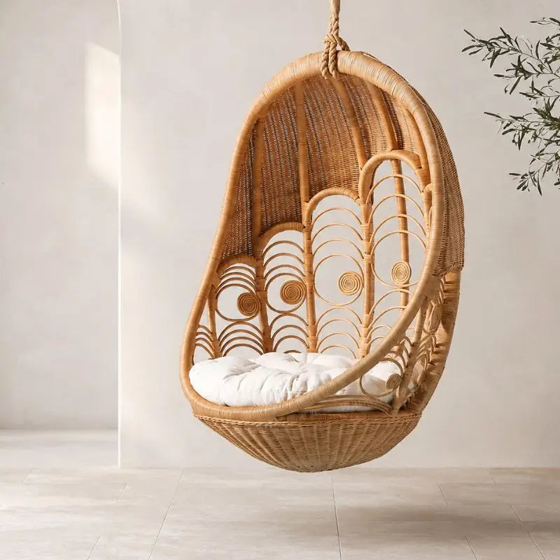 Fauteuil en Rotin Suspendu - 88 x 74 x 151 cm