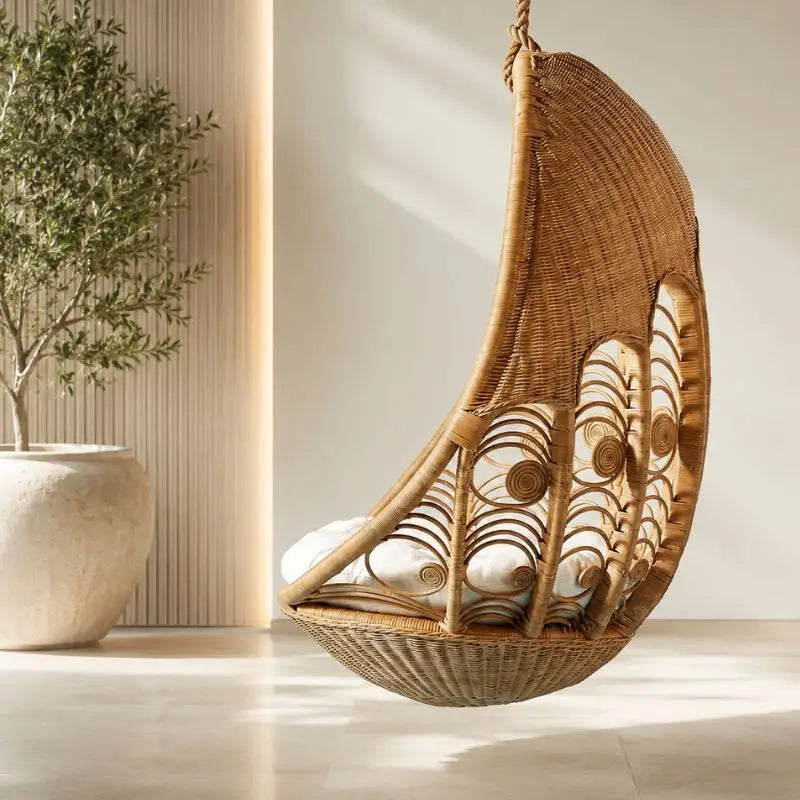 Fauteuil en Rotin Suspendu - 88 x 74 x 151 cm