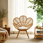 Fauteuil Fleur Rotin - 60 x 60 x 103 cm