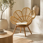 Fauteuil Fleur Rotin - 60 x 60 x 103 cm