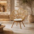Fauteuil Fleur Rotin - 60 x 60 x 103 cm