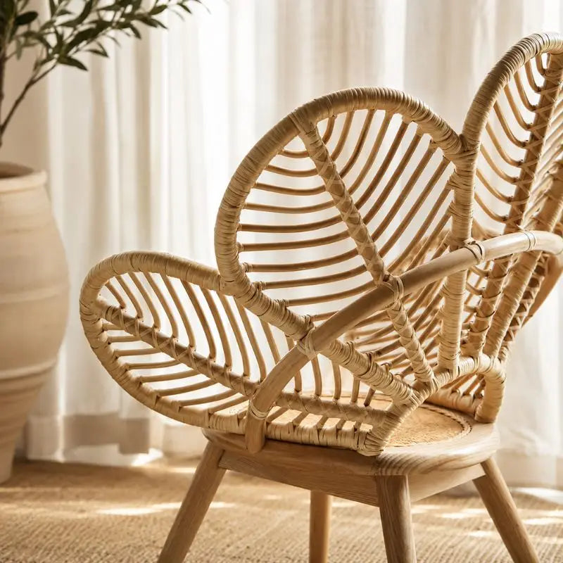 Fauteuil Fleur Rotin - 60 x 60 x 103 cm