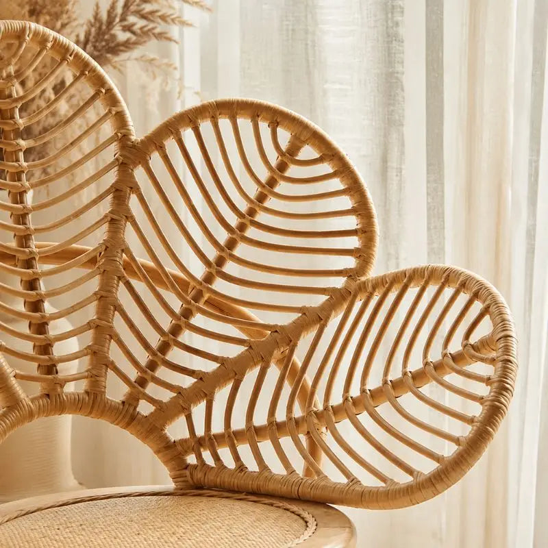 Fauteuil Fleur Rotin - 60 x 60 x 103 cm