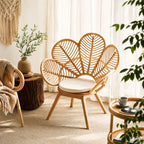Fauteuil Fleur Rotin - 60 x 60 x 103 cm