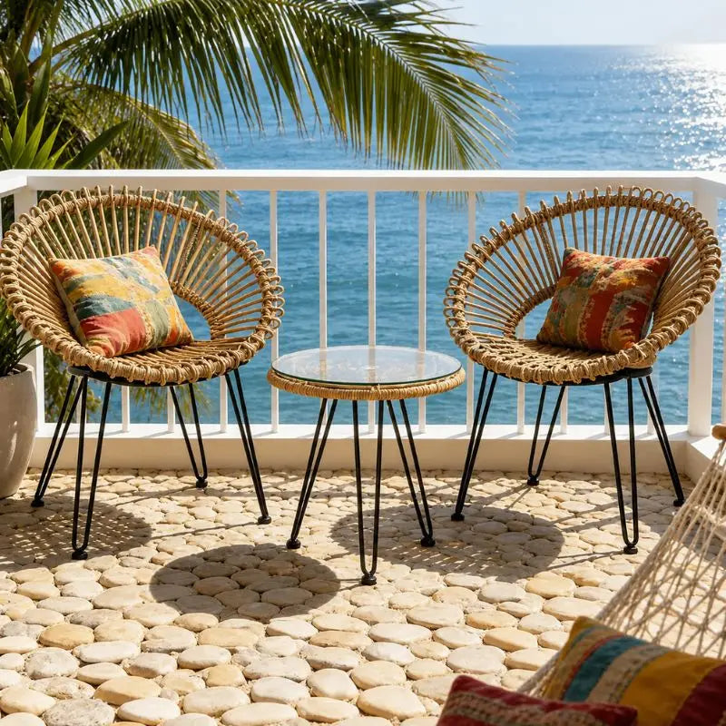 Fauteuil Jardin Rotin - 57 x 65 x 83 cm