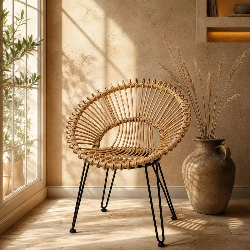 Fauteuil Jardin Rotin - 57 x 65 x 83 cm